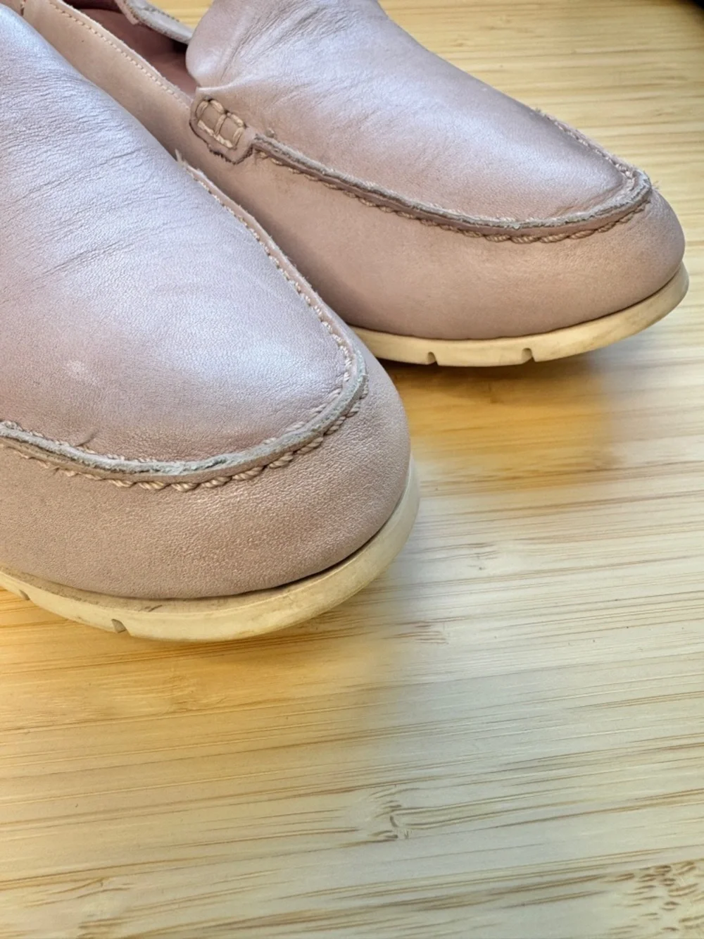 FRYE MOCASSINS SLIP ON SHOES PINK PASTEL SHOE LEATHER SHOE MADE IN INDIA SIZE 10 - Picture 17 of 17